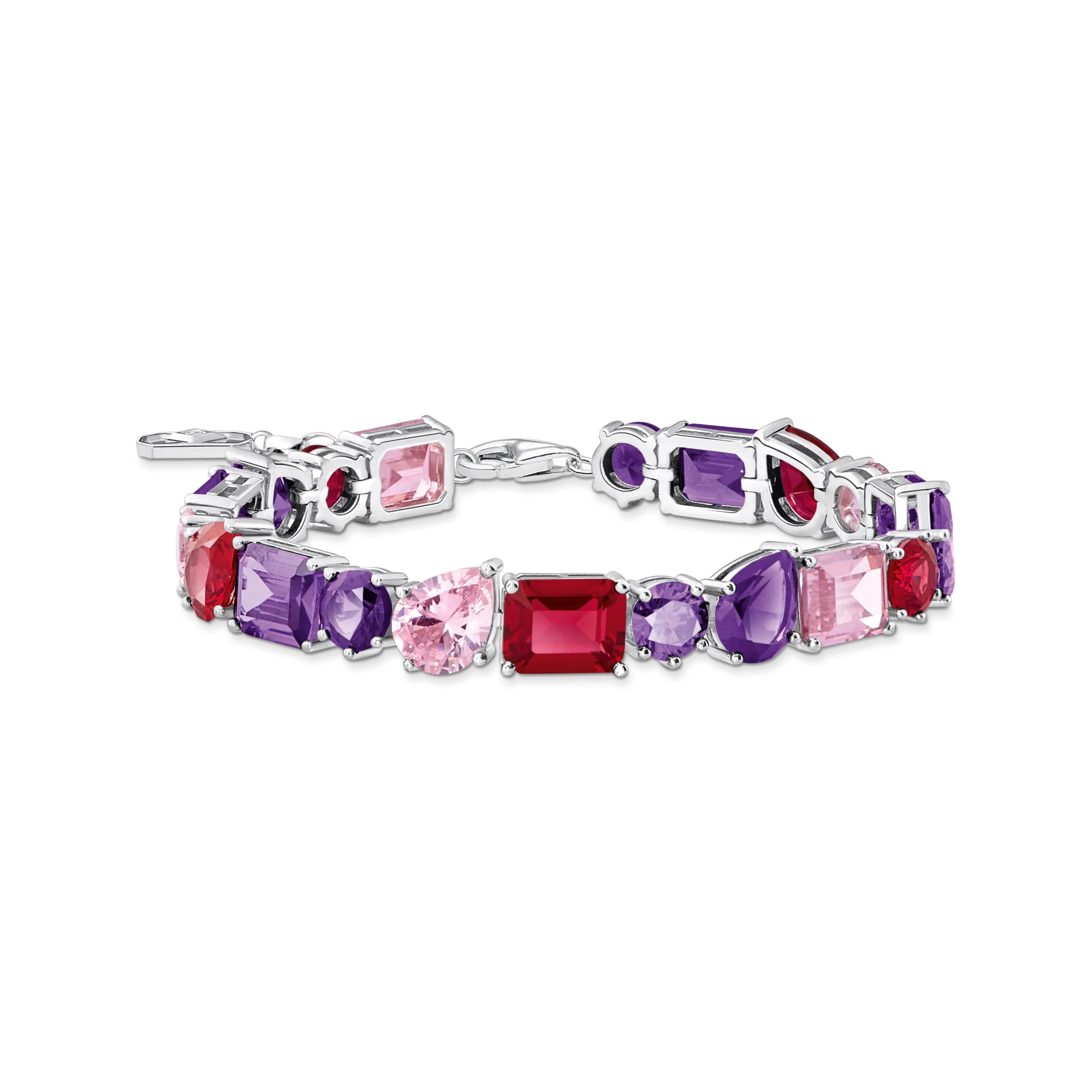 Heritage Glam tennis bracelet with colourful stones