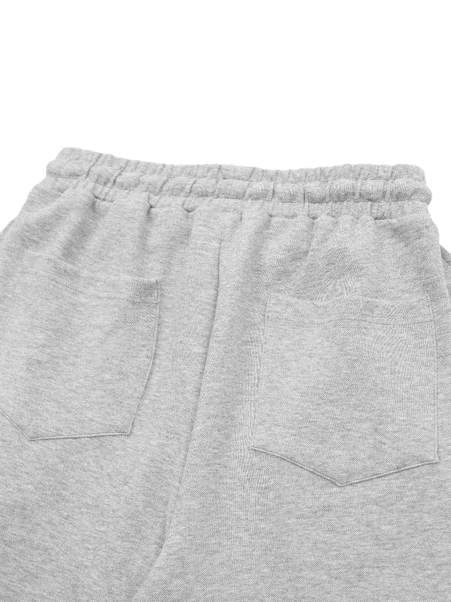 High Street Solid Color Simple Twisted Cuffed Casual Sweatpants - 2180