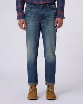 Indigo Amber Washed Rigid Jeans