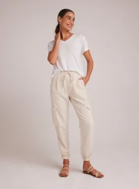 Isla Pleated Jogger - Seashell Sand