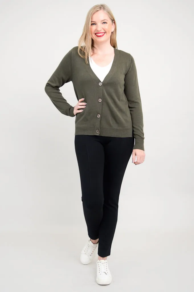 Jessica Sweater, Khaki, Bamboo Cotton