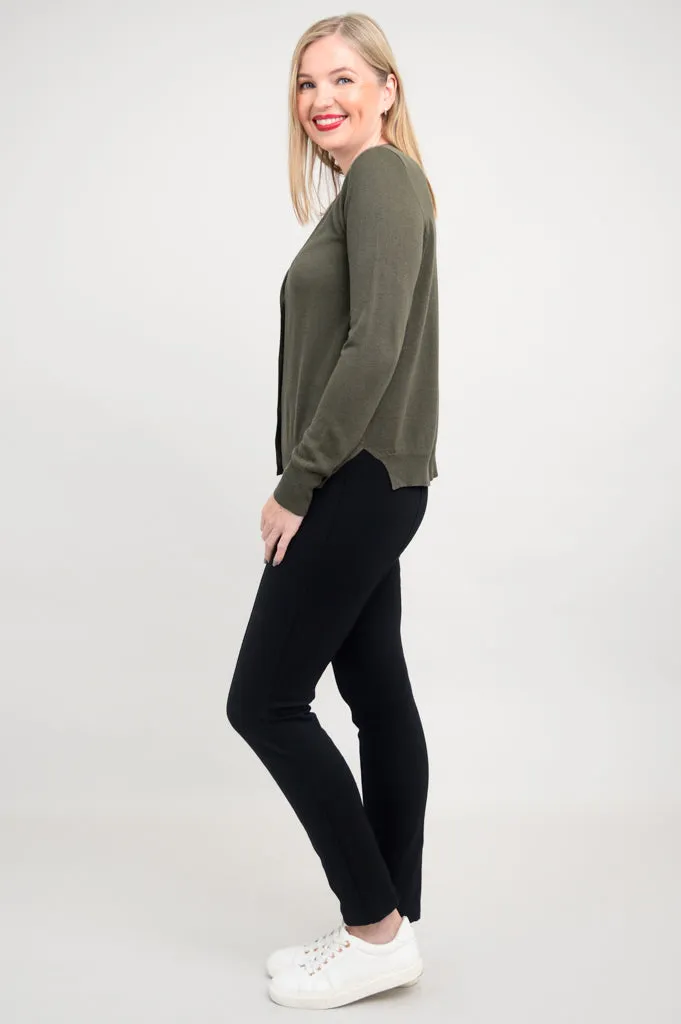 Jessica Sweater, Khaki, Bamboo Cotton