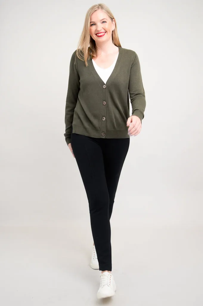 Jessica Sweater, Khaki, Bamboo Cotton