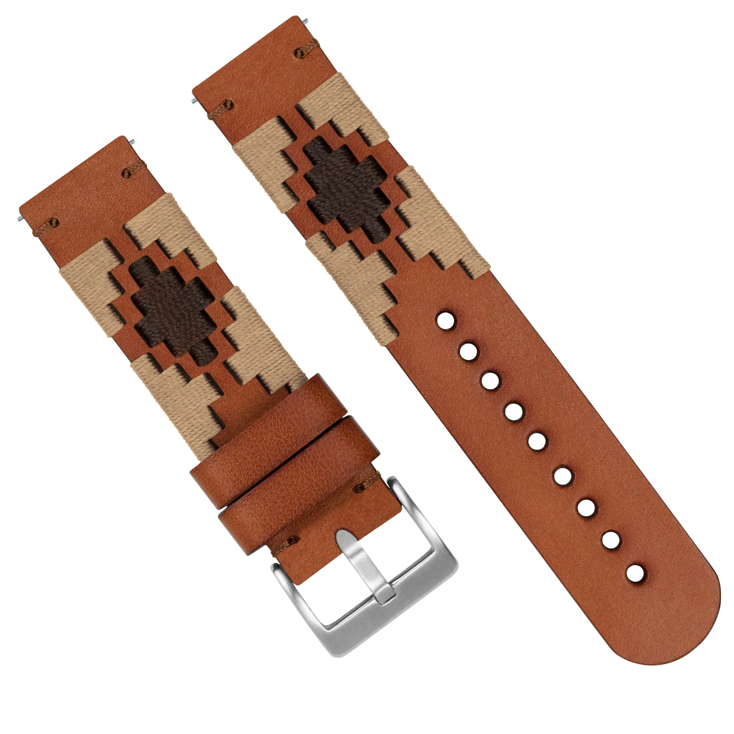 Khaki Brown Gaucho Watch Band (18mm, 20mm SALE)