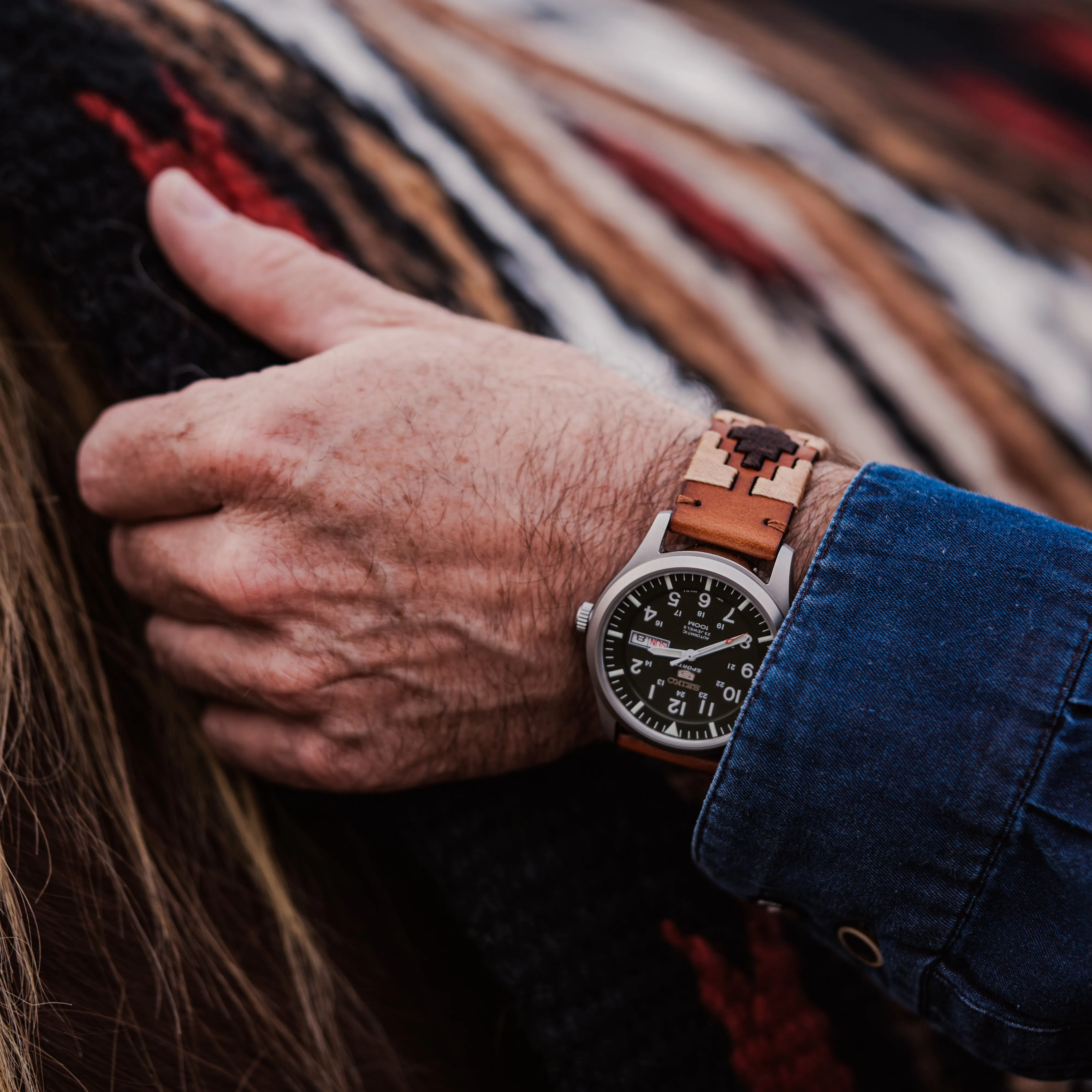 Khaki Brown Gaucho Watch Band (18mm, 20mm SALE)