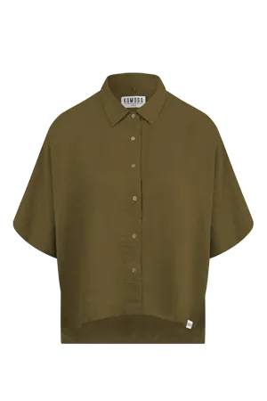 KIMONO - Linen Shirt Khaki