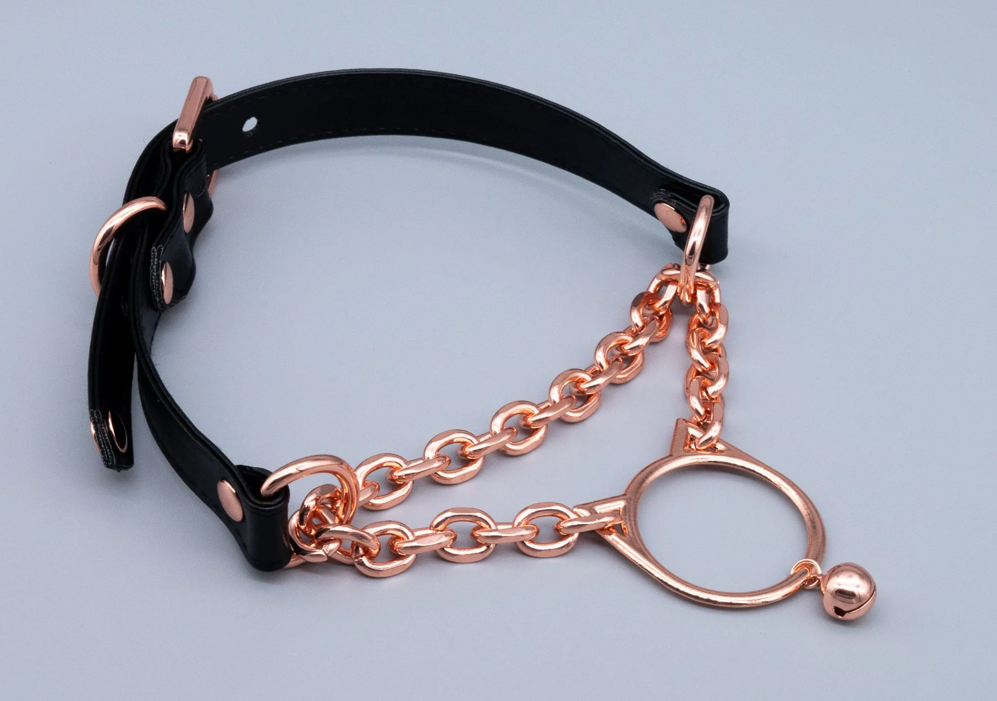 Kitten Ring Vegan Leather Martingale Collar