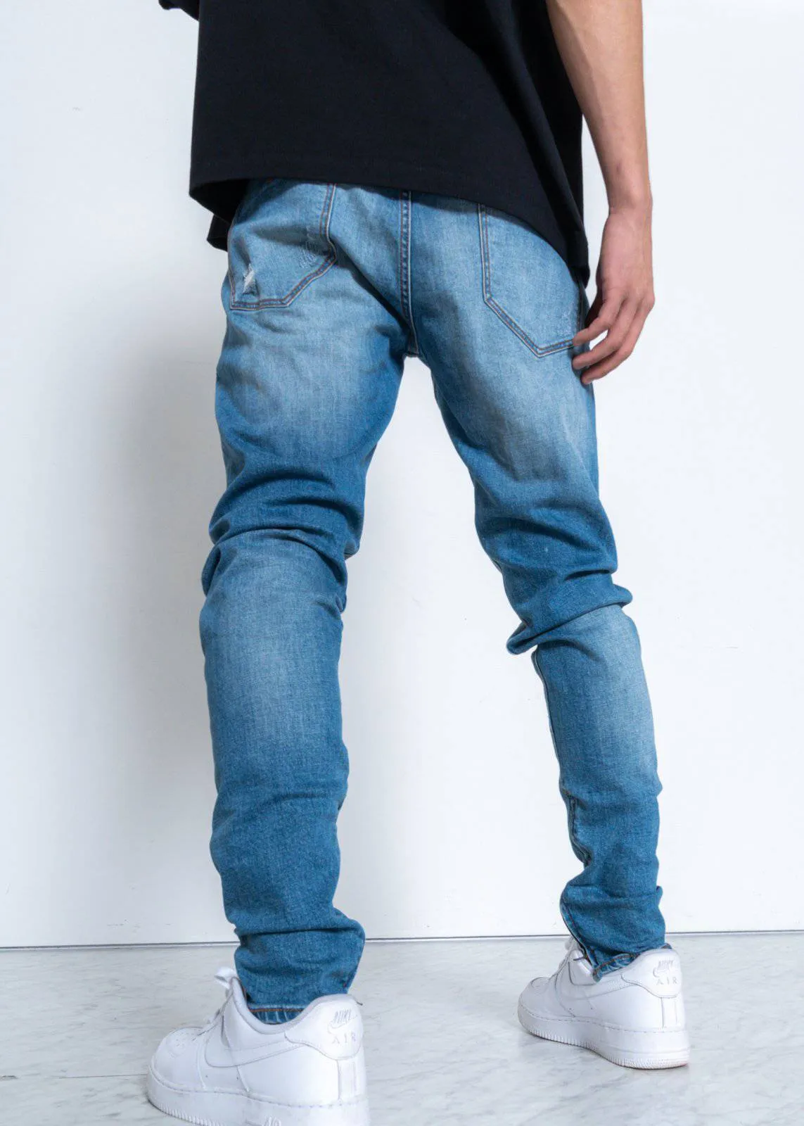 Konus Men's Rip and Repair Denim With Distress