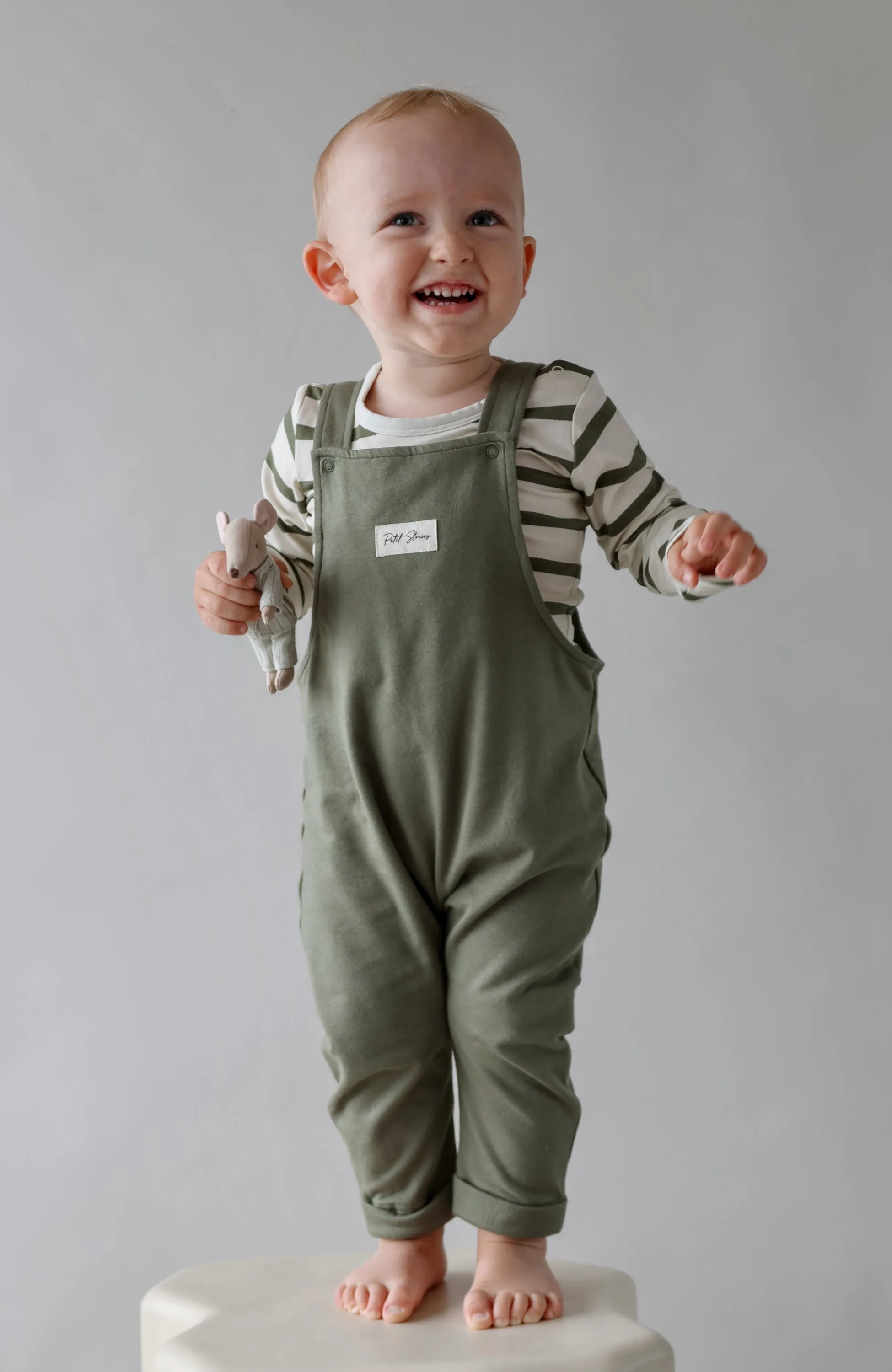 Krummi Dungarees - Deep Khaki