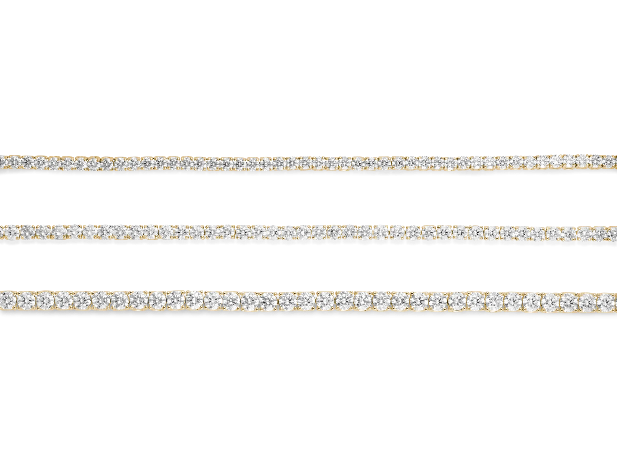 Lab-Grown Diamond Medium Tennis Bracelet - E-F color, 6.5" length | White