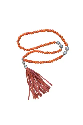 Leather Tassel Necklace