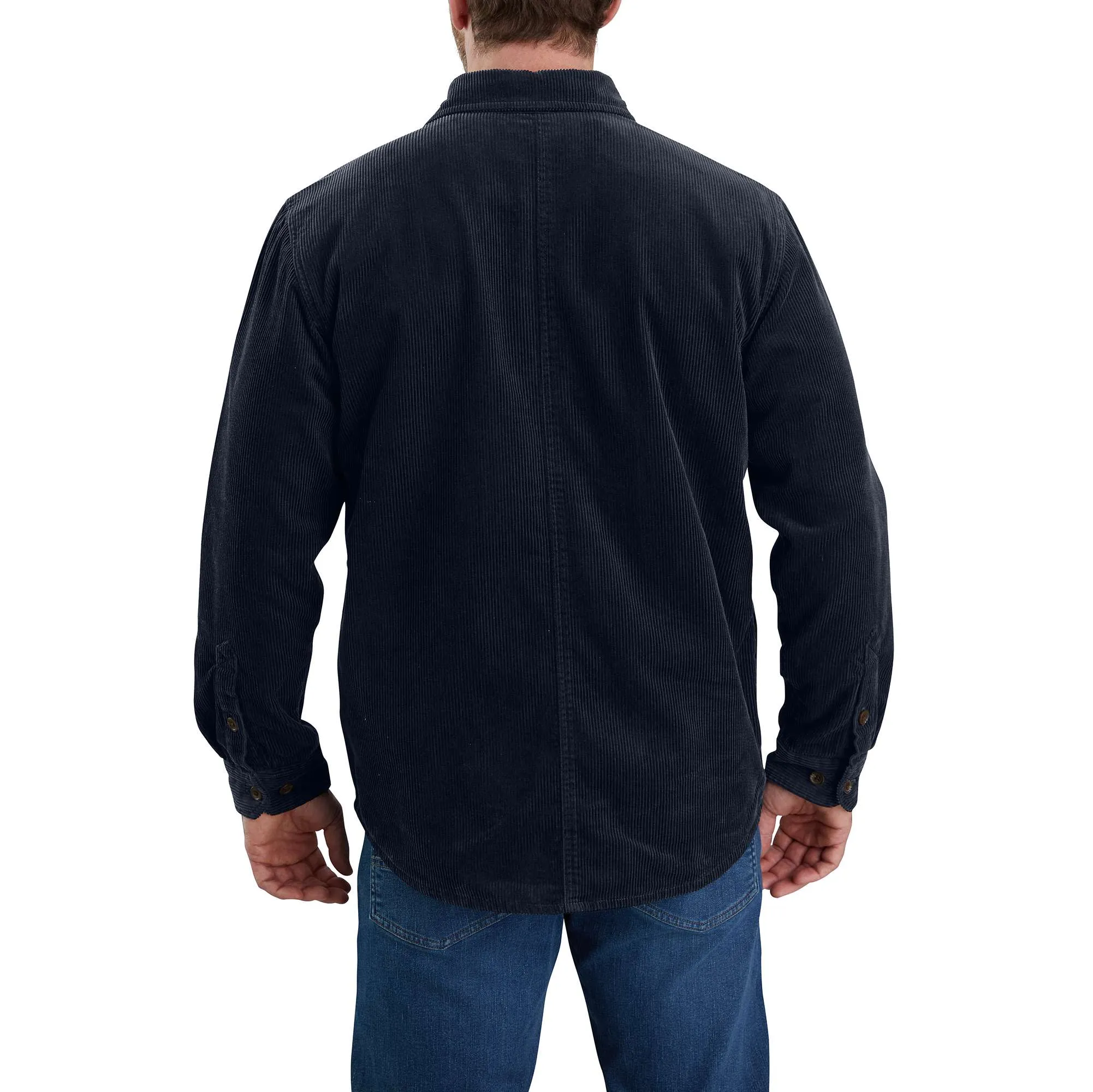 Loose Fit Heavyweight Corduroy Jersey-Lined Long-Sleeve Shirt