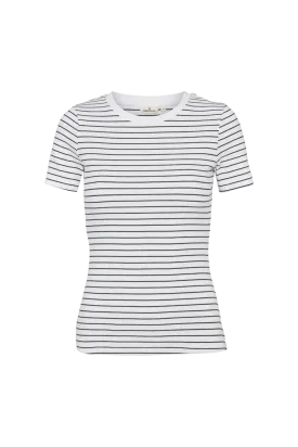 Ludmilla O-Neck - Bright white / black