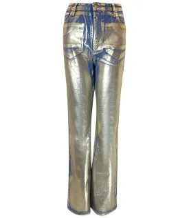 Madison Maison™ Gold/Light Denim Laminated Jeans