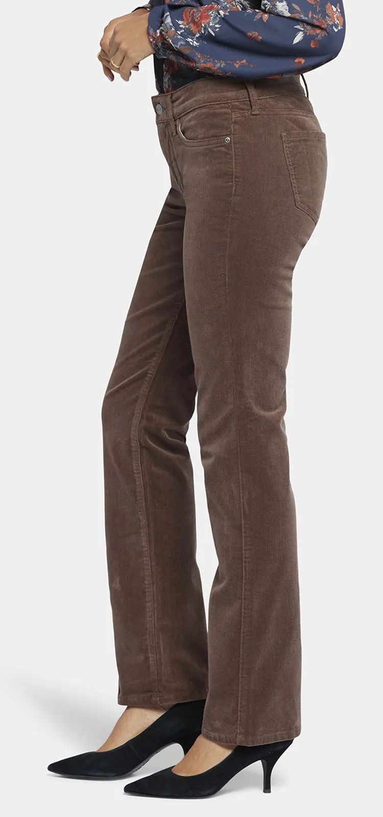 Marilyn Straight Corduroy Broek Donkerbruin | Mink