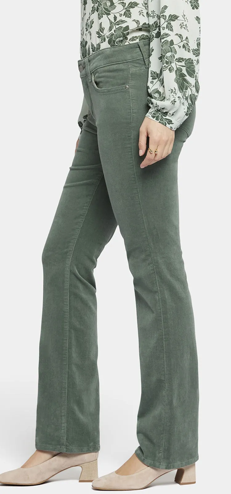 Marilyn Straight Corduroy Broek Groen | Sage Leaf