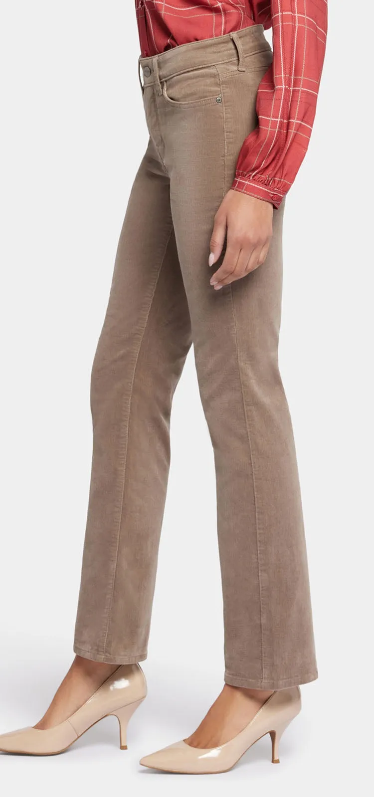 Marilyn Straight Corduroy Broek Lichtbruin | Saddlewood