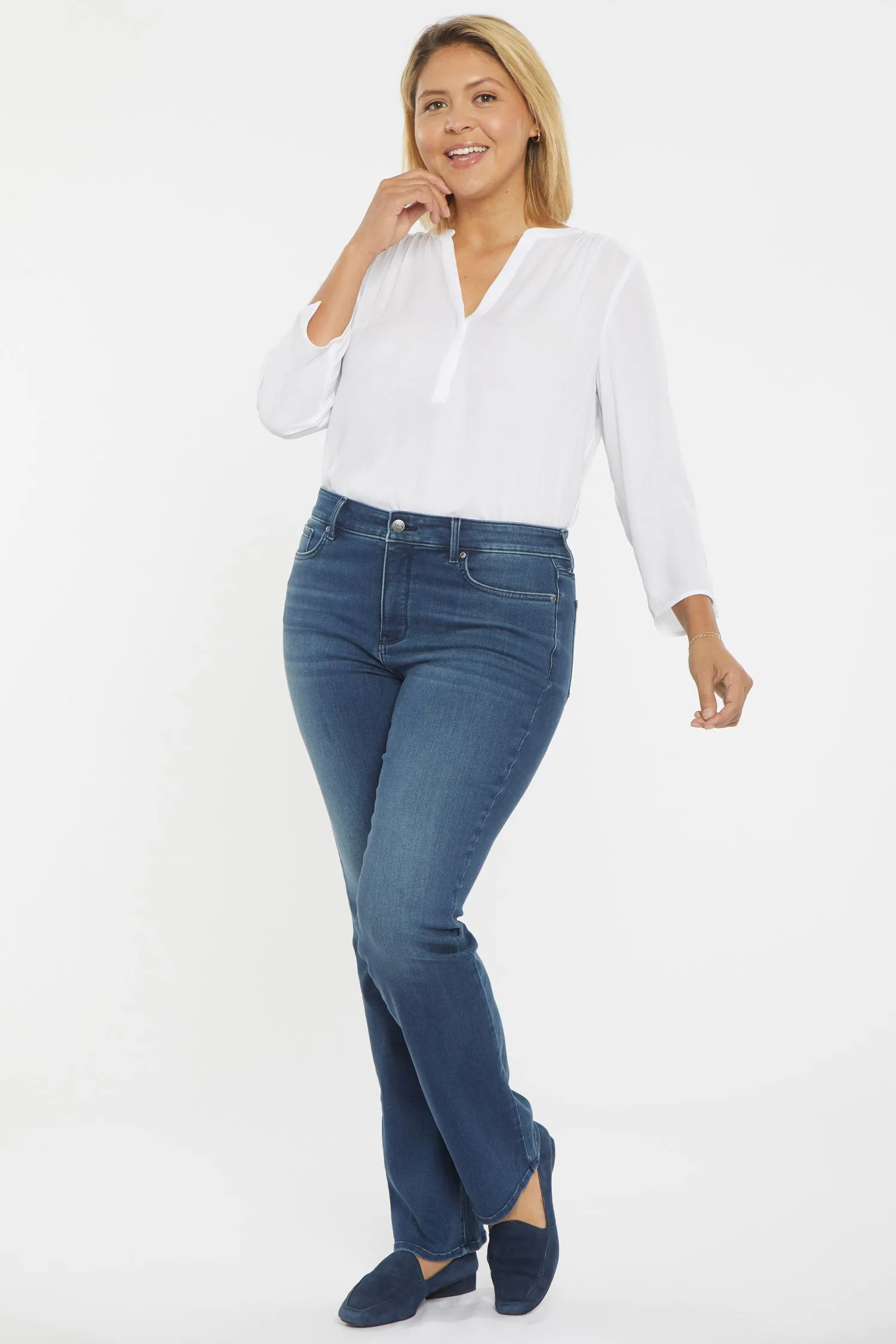 Marilyn Straight Jeans In Plus Size - Saybrook