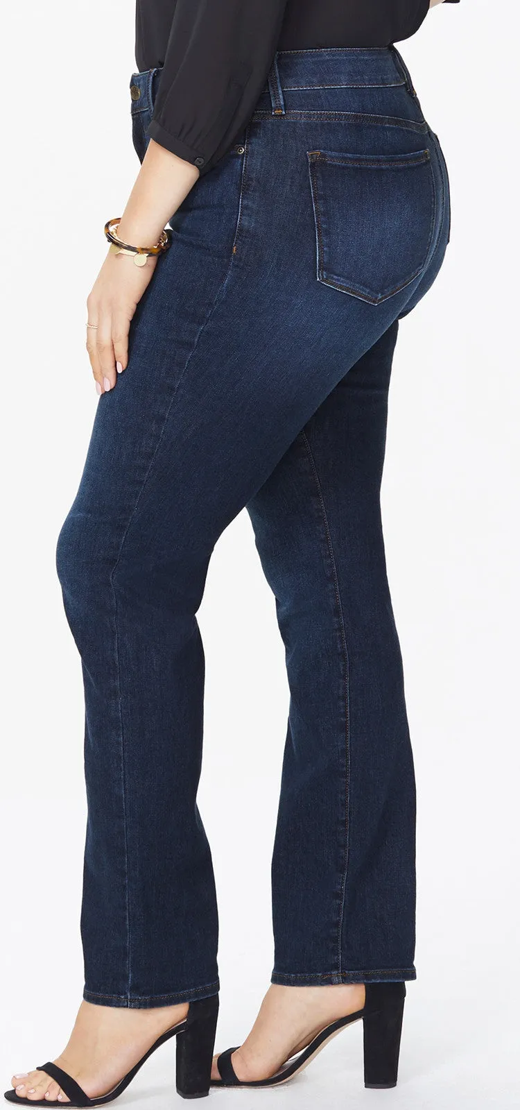 Marilyn Straight Jeans Mediumblauw Premium Denim (Plus) | Quinn