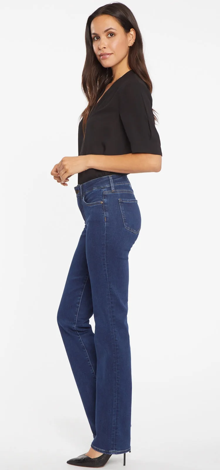 Marilyn Straight Jeans Mediumblauw Premium Denim | Quinn