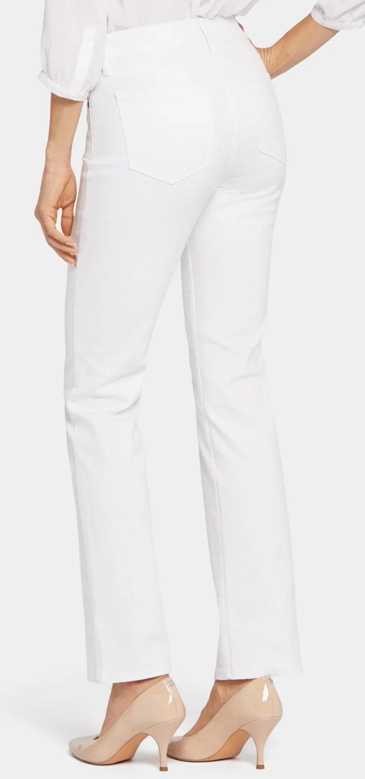 Marilyn Straight Jeans Wit Premium Denim (Petite) | Optic White