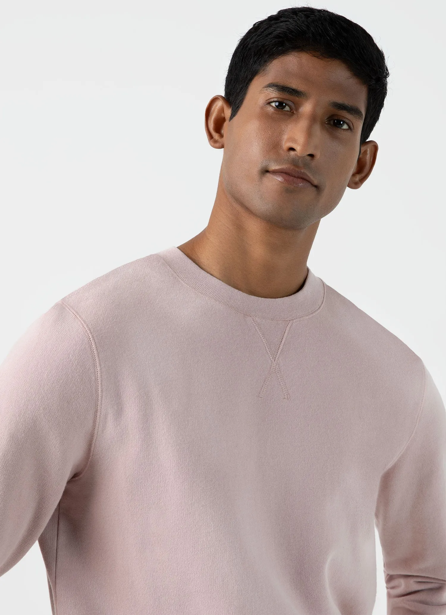 Men's Loopback Sweatshirt in Pale Pink