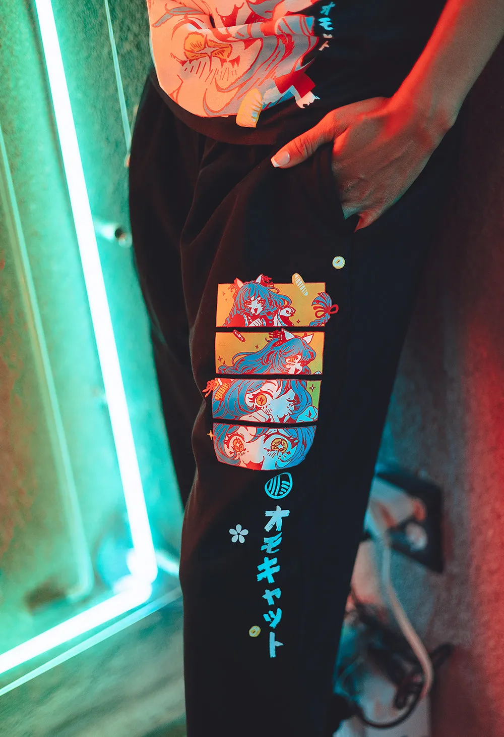 OMOCAT CATGIRL Graphic Sweatpants