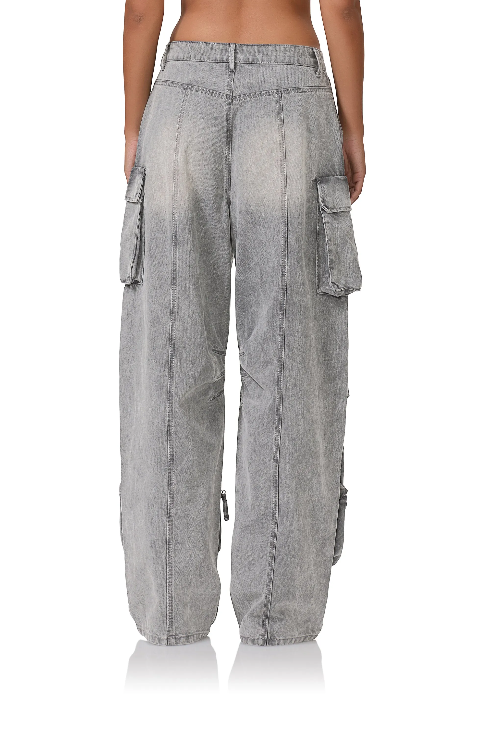 Parker Baggy Cargo Pant - Smoke Grey Wash