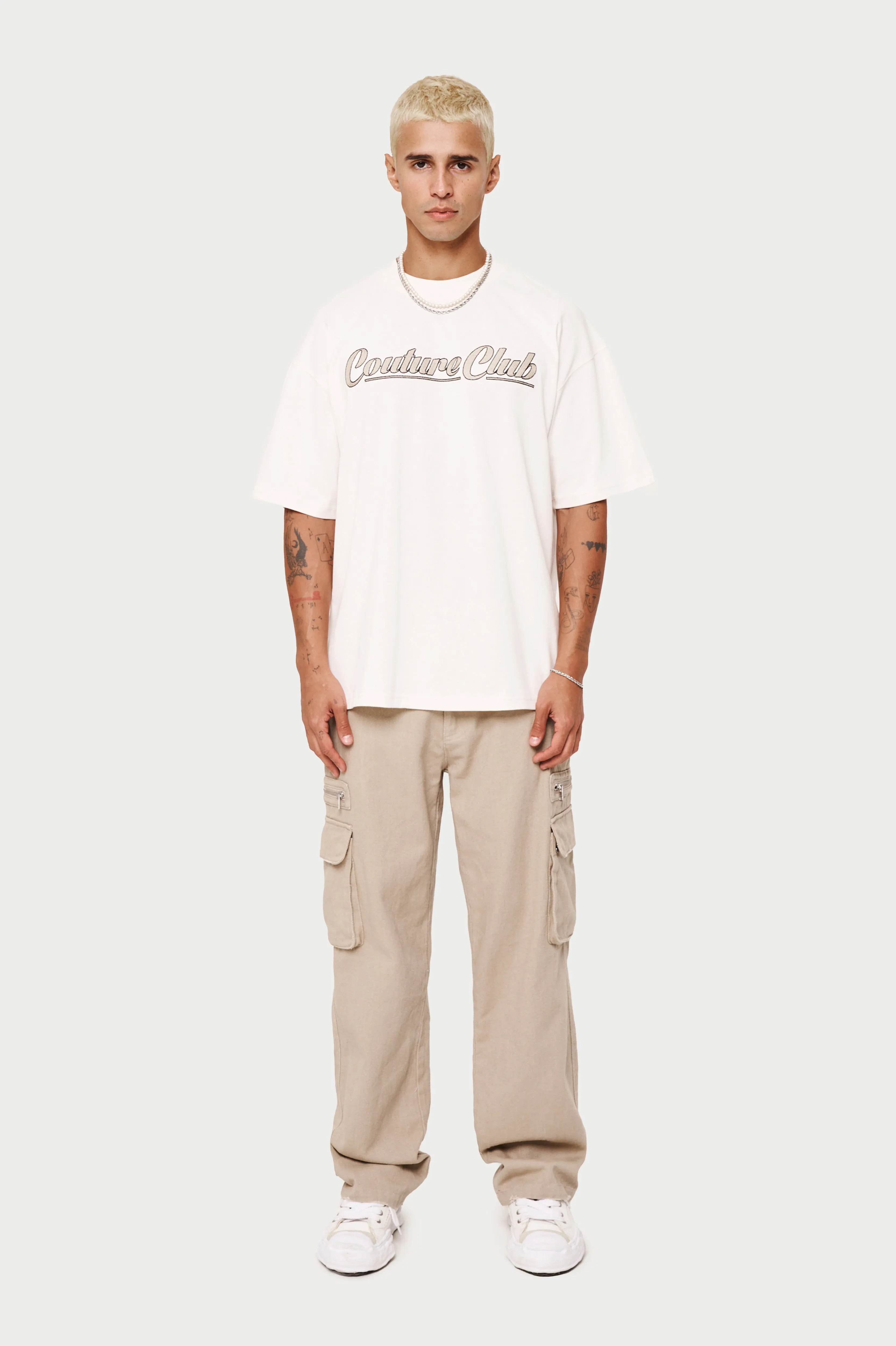 PATCH POCKET TWILL CARGOS - BEIGE