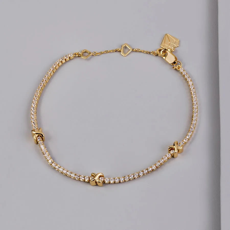 Pave 14K Gold Vermeil Petite Tennis Bracelet