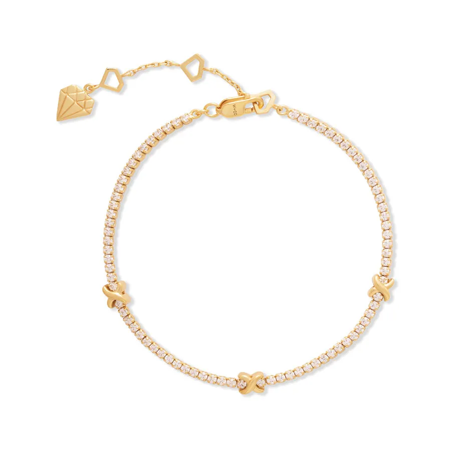 Pave 14K Gold Vermeil Petite Tennis Bracelet