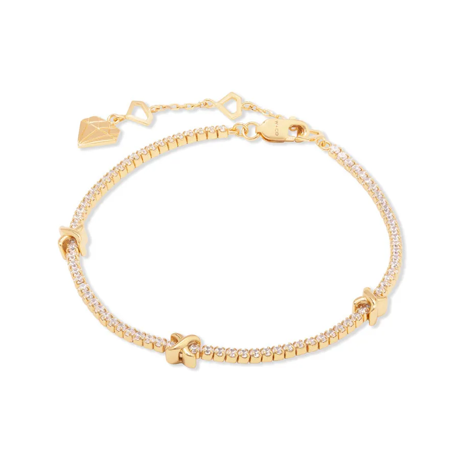 Pave 14K Gold Vermeil Petite Tennis Bracelet