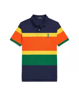 Polo Big Boys Striped Cotton Mesh Polo Shirt