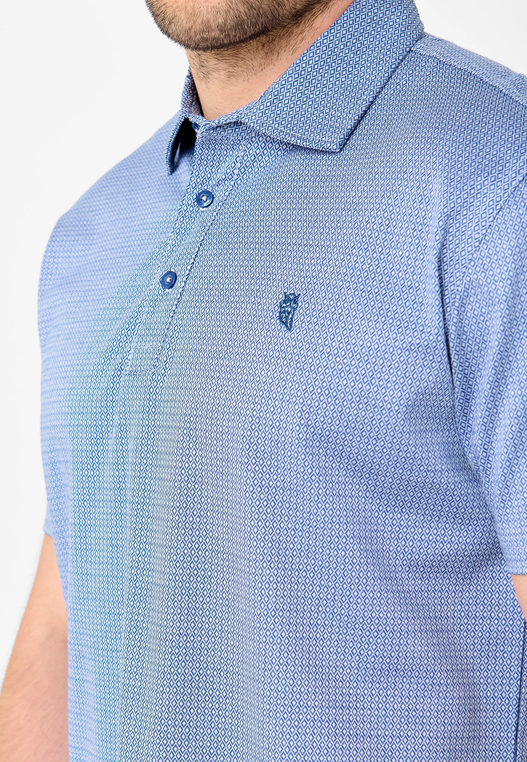 Polo Hombre Manga Corta Algodón Premium - Azul 0009_33