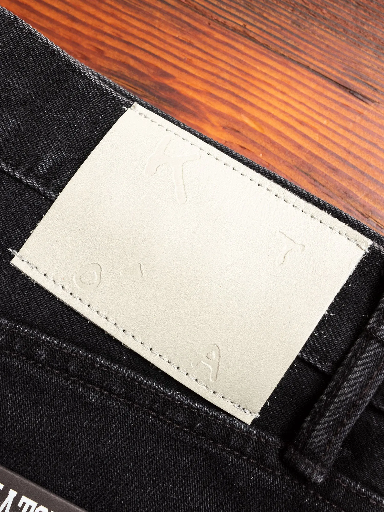 "Paul" 14oz Washed Black Stretch Selvedge Denim - Pen Slim