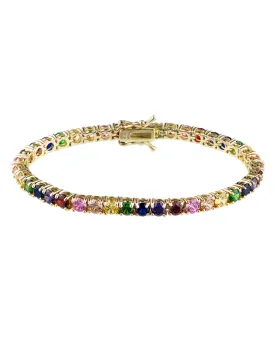 Rainbow Tennis Bracelet