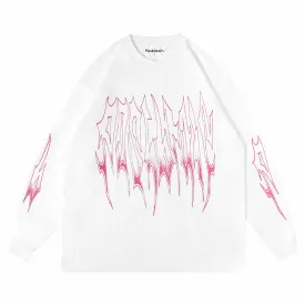 Ripped T-shirt LS - White