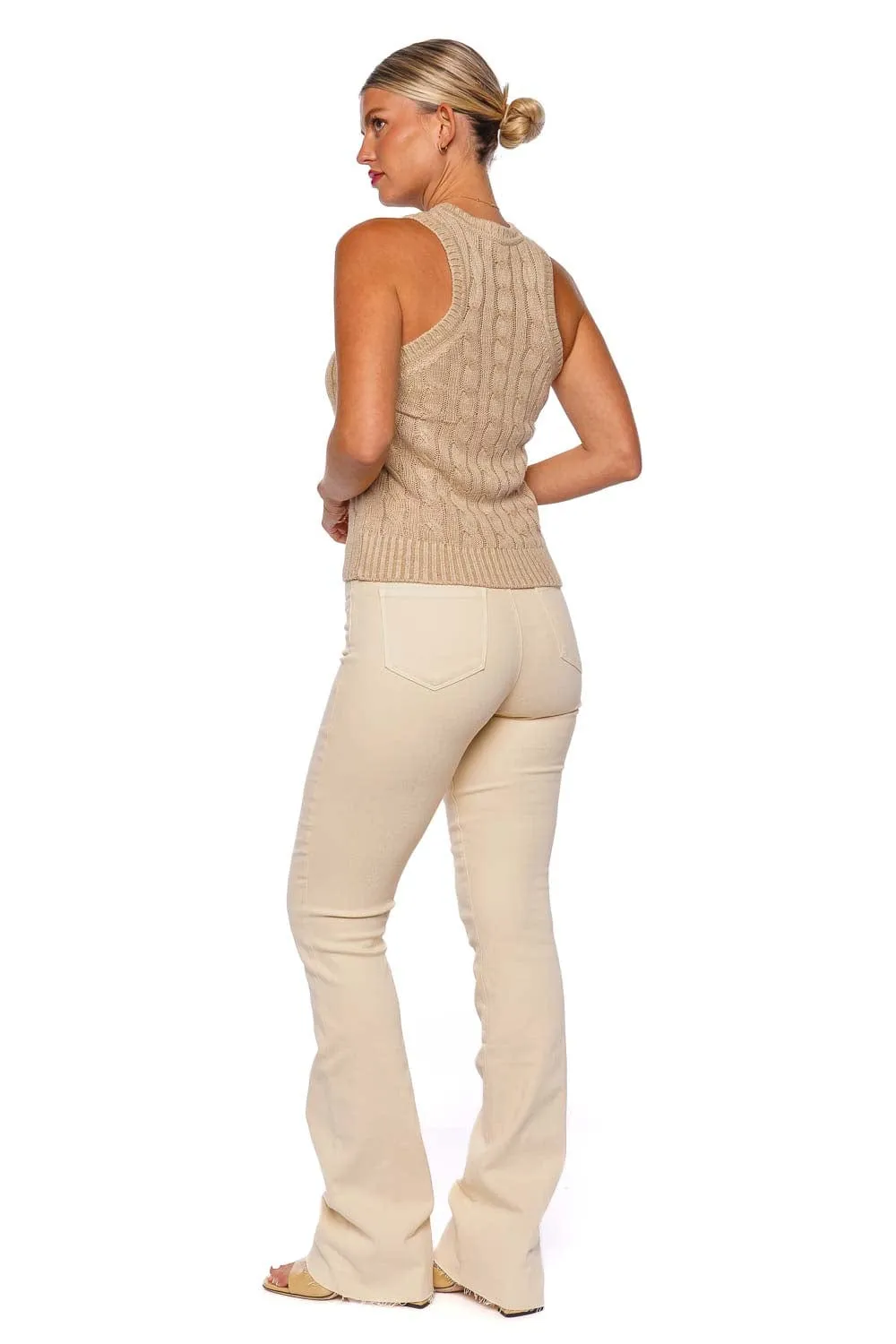 Ruth Creme Brulee High Rise Straight Jeans