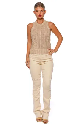 Ruth Creme Brulee High Rise Straight Jeans