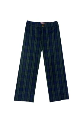 SAMPLE - BURU x Mary Orton Flat Front Trousers - Blackwatch