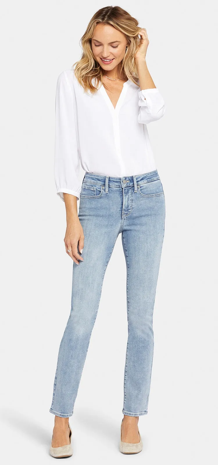 Sheri Slim Jeans Lichtblauw Premium Denim (Tall) | Haley