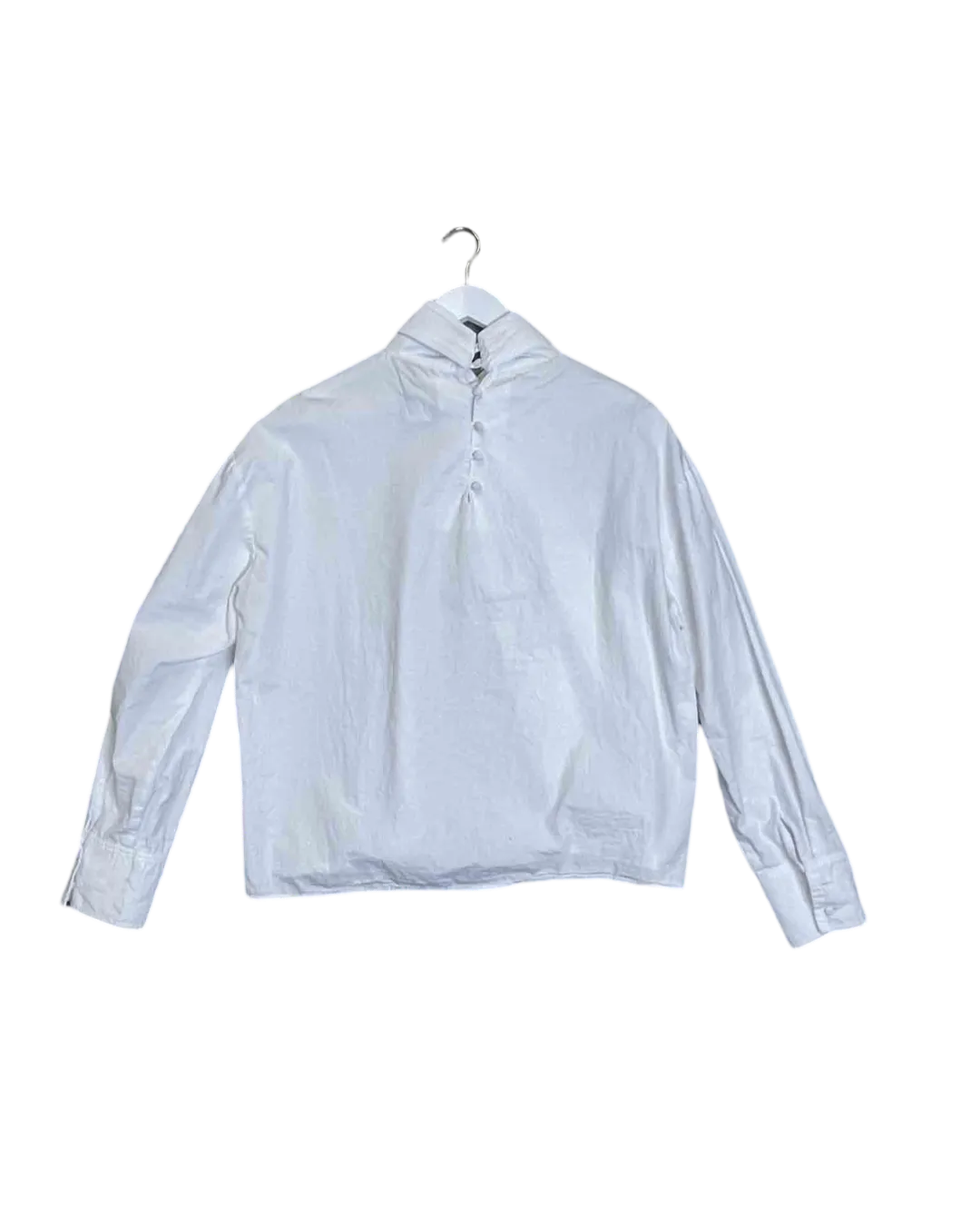 Size 4 (14) Tanner Fletcher White Laurence Pussybow Shirt