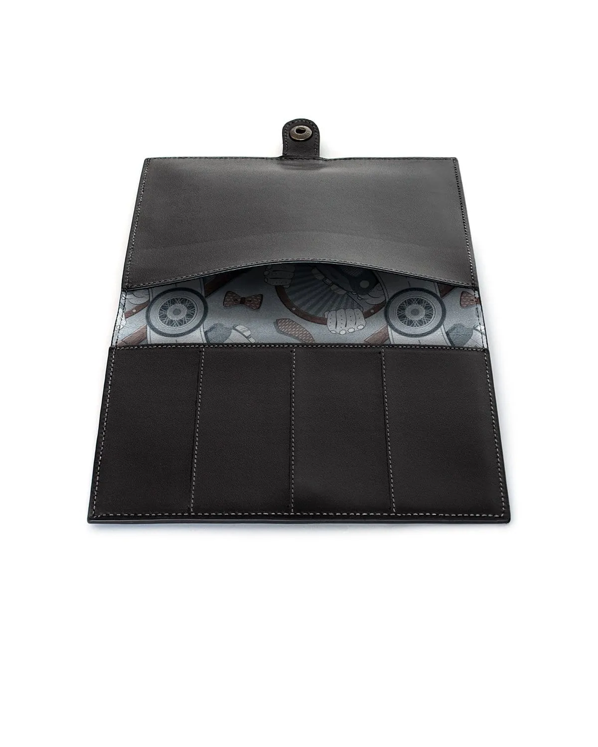 SLIM - Full-grain Leather Car Document Holder - Black