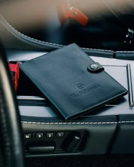 SLIM - Full-grain Leather Car Document Holder - Black