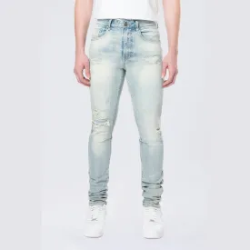 Slim Tapered Vintage Washed Jeans - Elm Blue