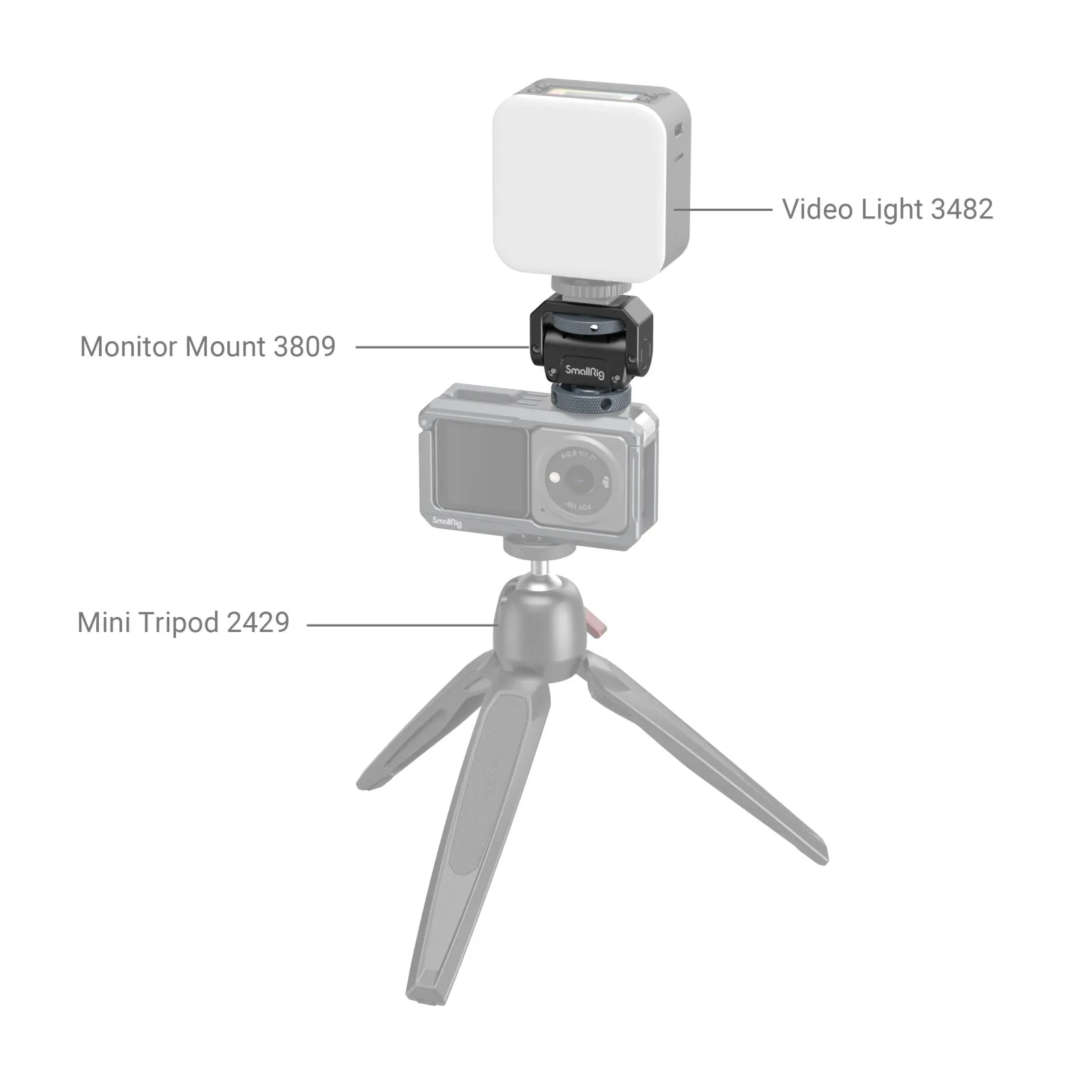 SmallRig Monitor Mount Lite with Cold Shoe 3809