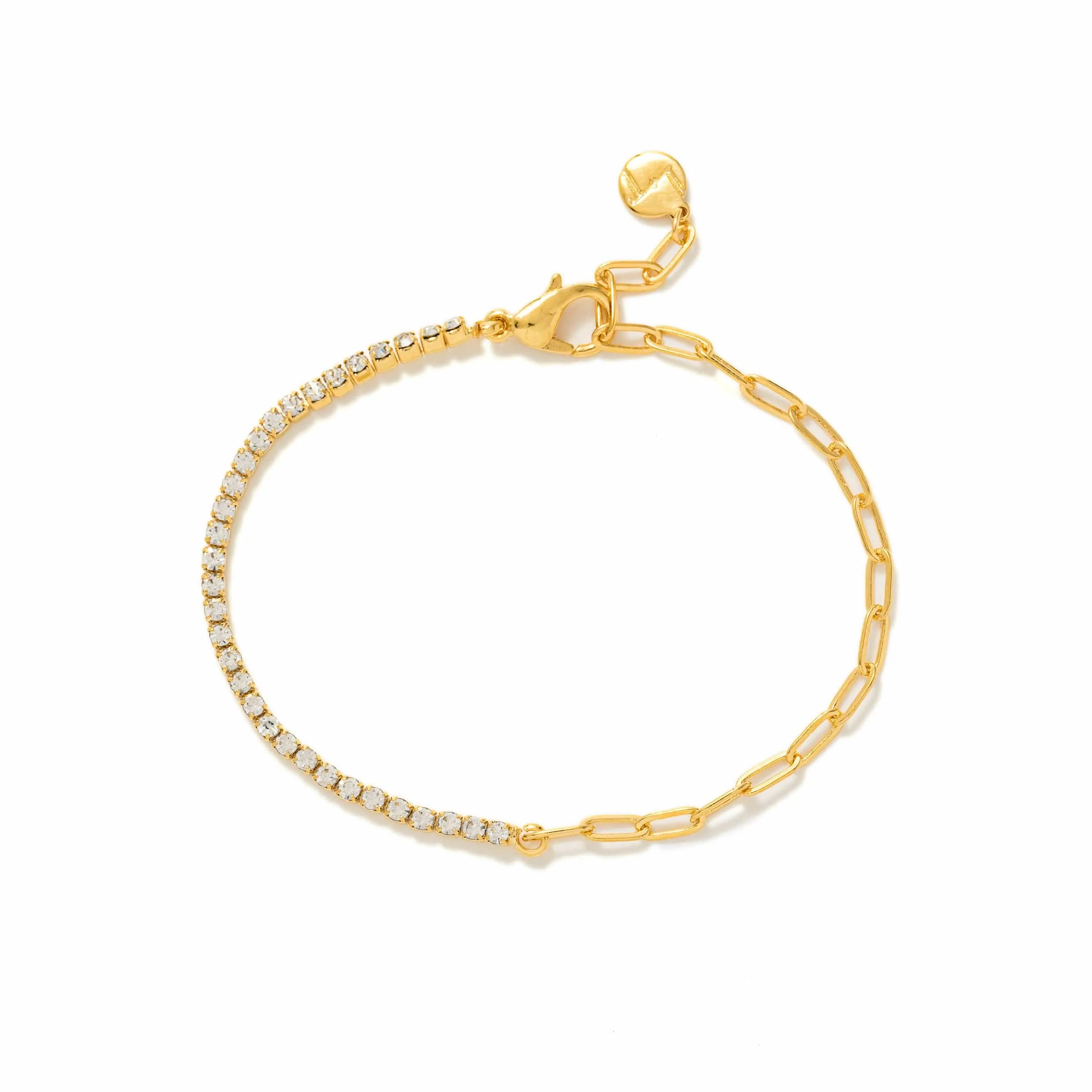 Tennis Paperclip Bracelet Clear