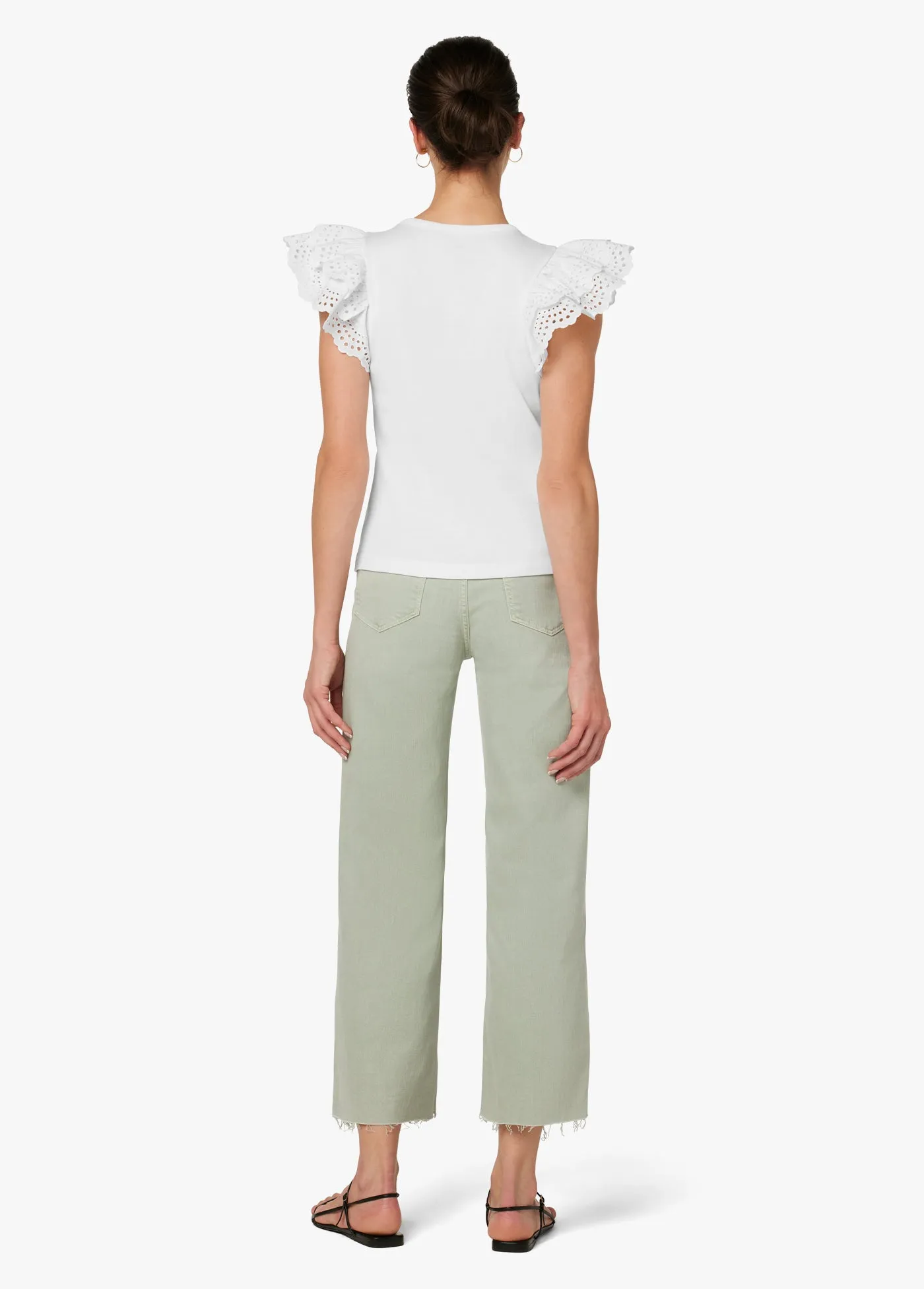 THE ALEXIS BRODERIE SLEEVE TOP