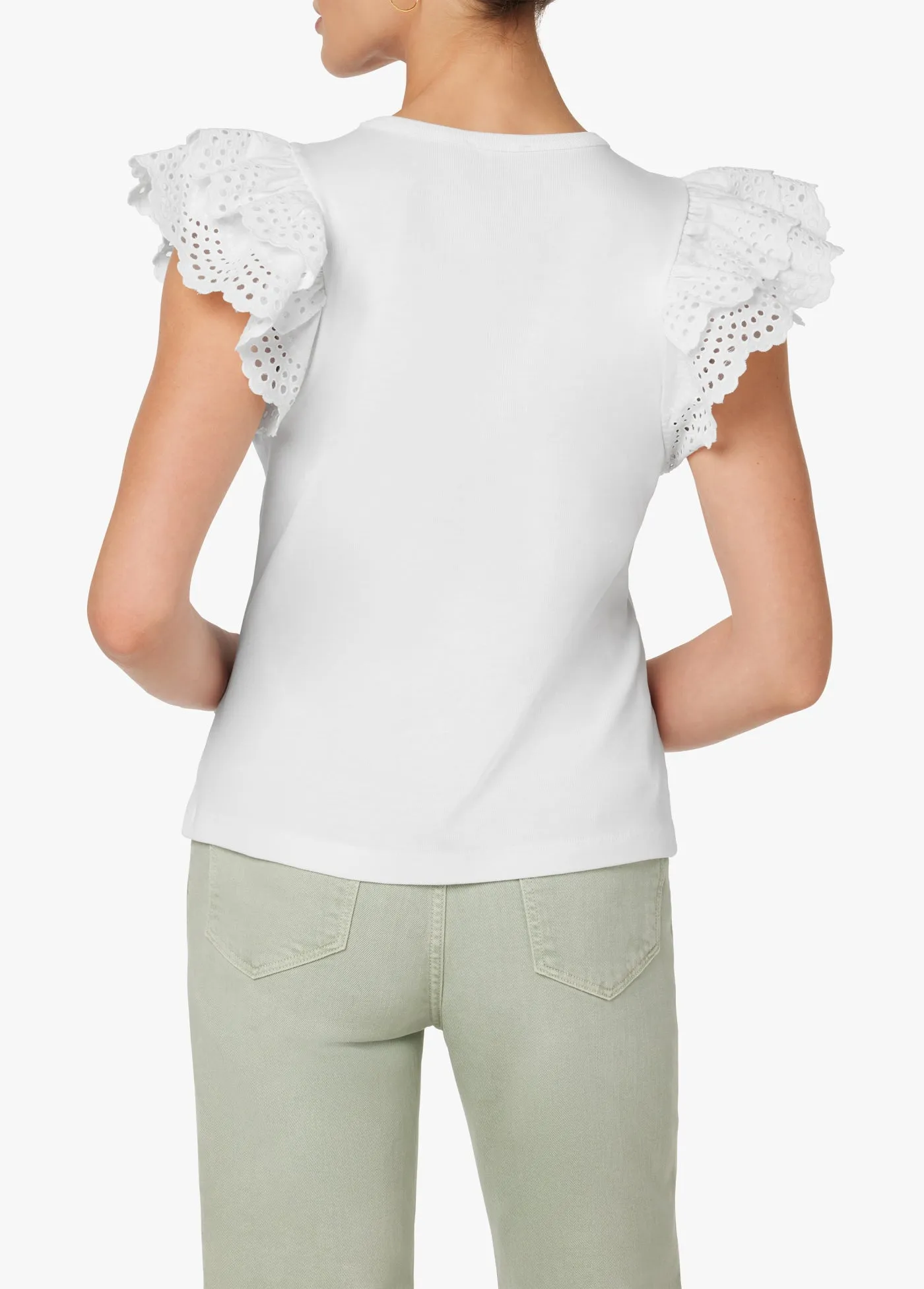 THE ALEXIS BRODERIE SLEEVE TOP