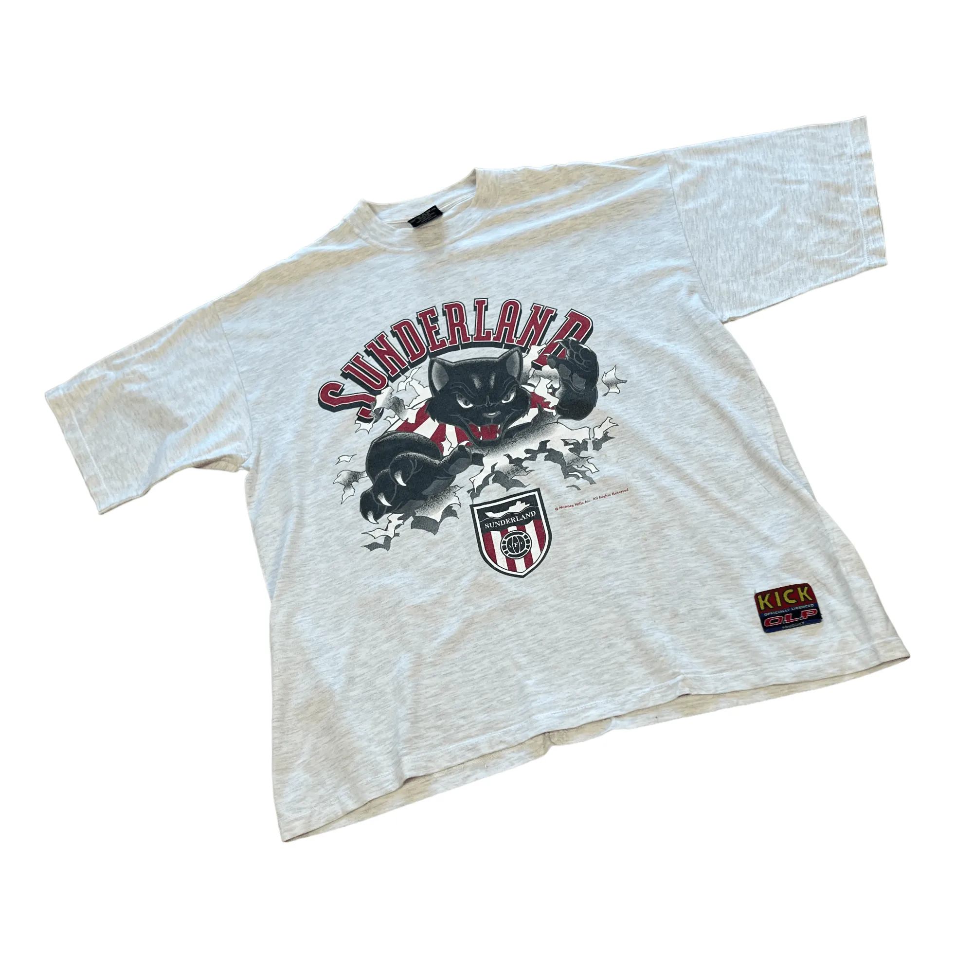 Vintage 90s Grey Sunderland Football Tee - Extra Large